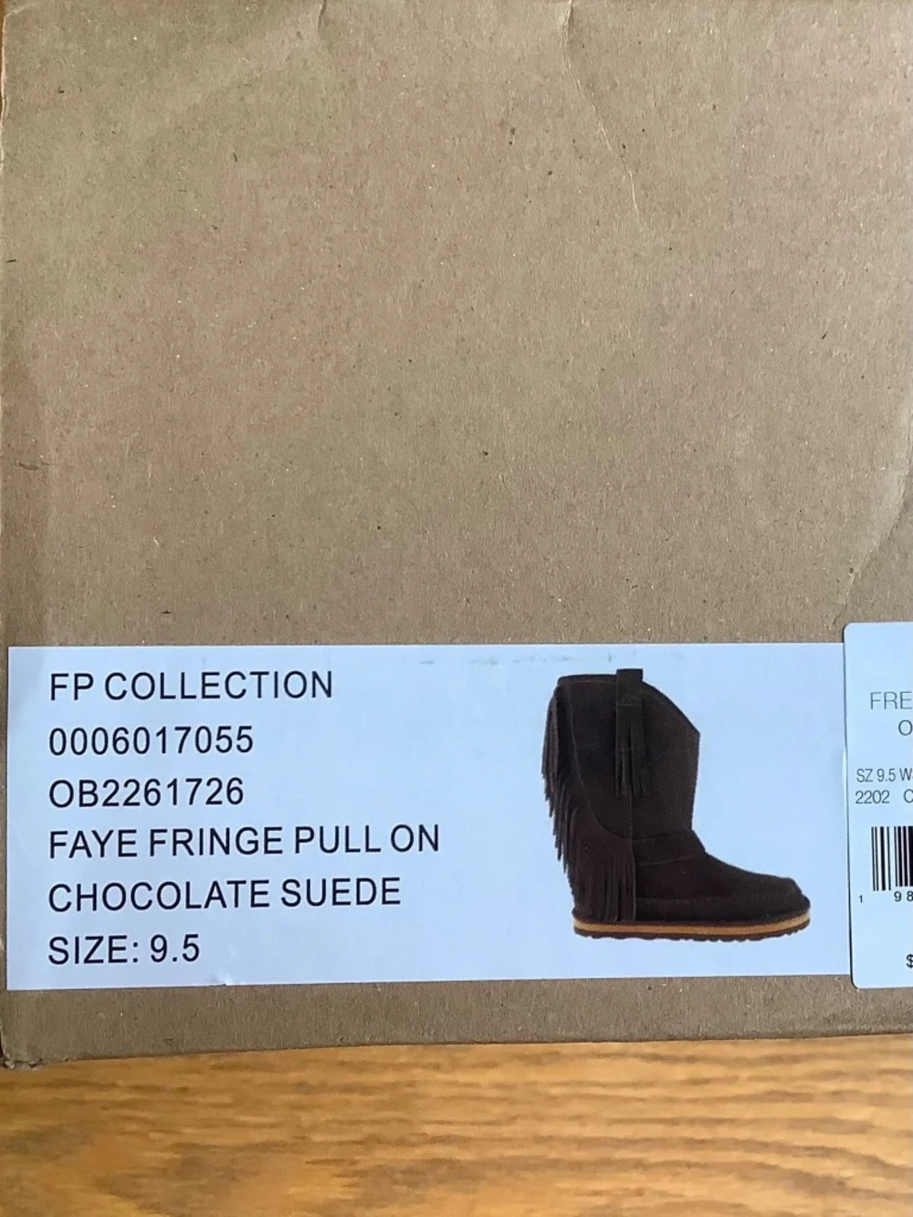 Free People Faye Fringe Suede And Faux Fur Boot Chocolate Brown SZ 9.5
